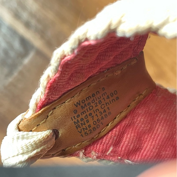 Women's LL Bean Maine Isle Flip Flop Sandals, Woven Cream Braided Strap - Picture 7 of 16